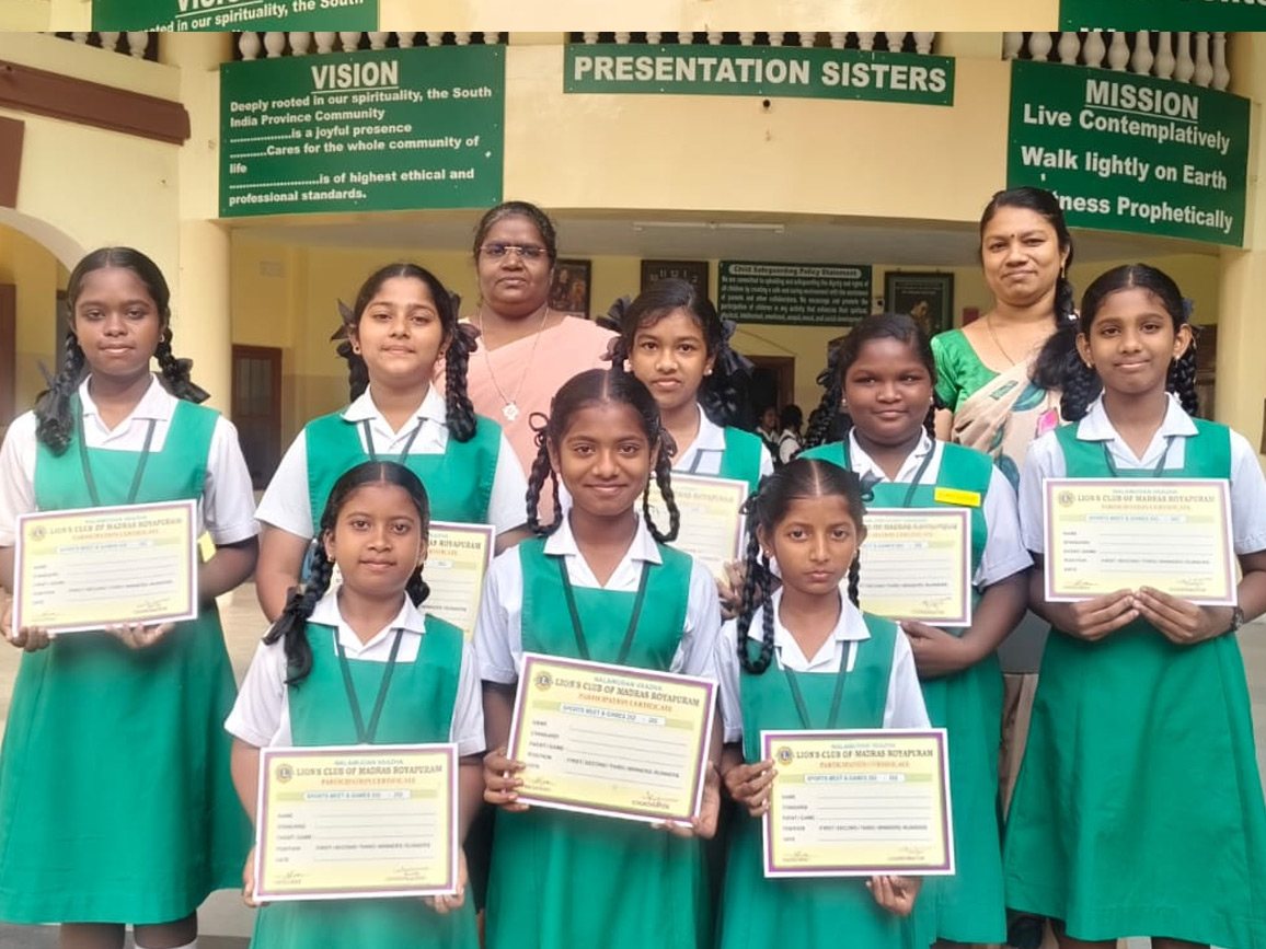 Under 14 won 3rd place in Volley ball match - Lion's Club